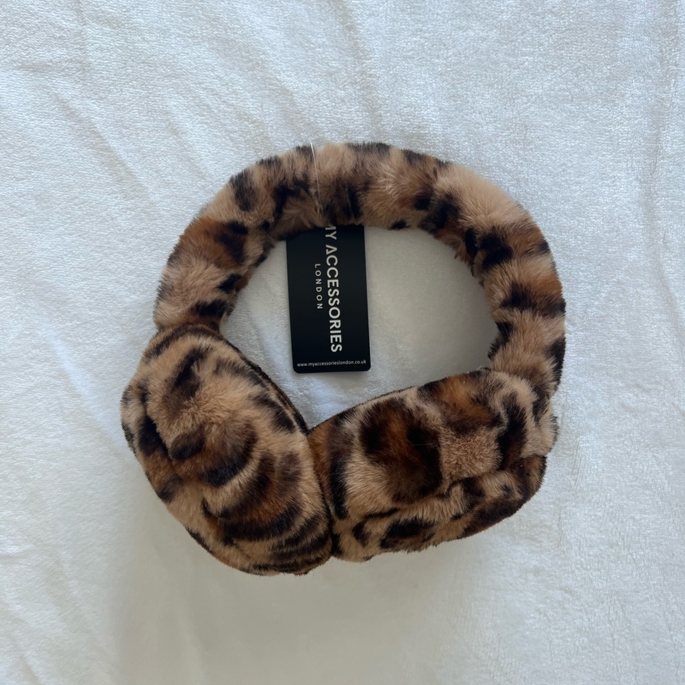 Faux Fur Leopard Print Earmuffs